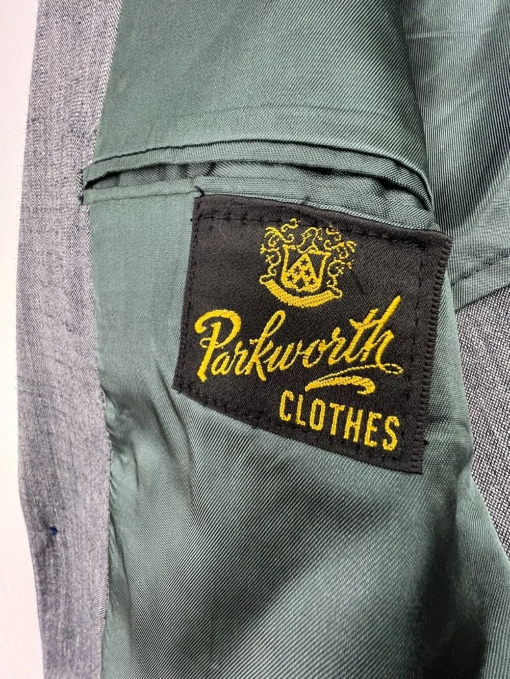 Parkworth Clothes Men's Two-Piece Suit 2 Button Blazer Pleated Pants Sz 42L Gray